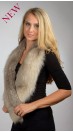 Fox fur scarf -  sapphire grey